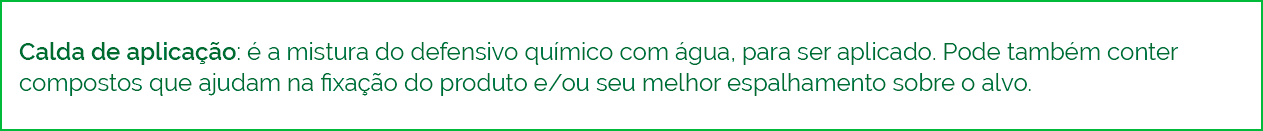 defensivos químicos: calda de aplicação defensivos químicos: calda de aplicação